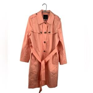 Talbots size XL pink Coral Trench Coat for Women business pea coat career